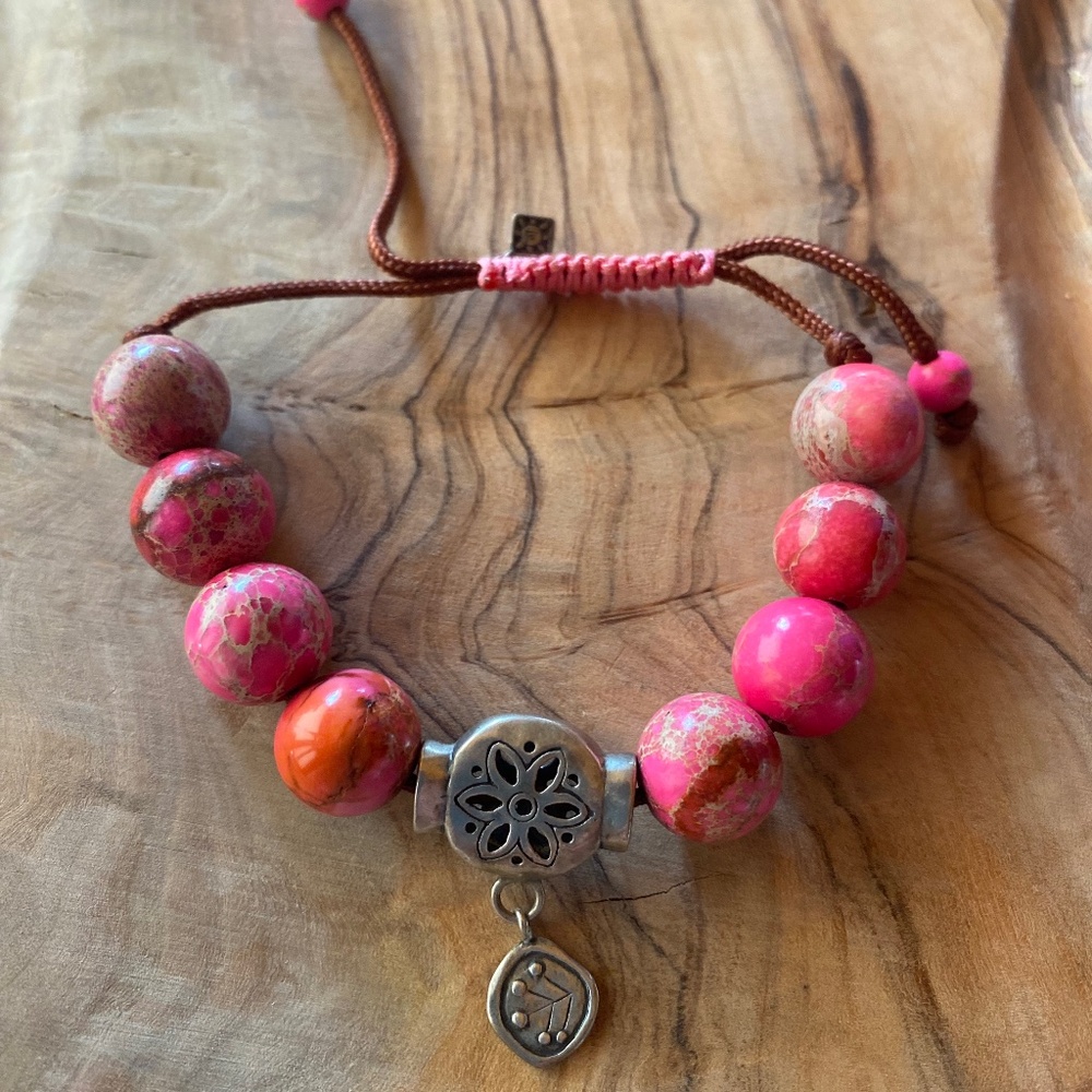Silpada Pink Jasper Bracelet